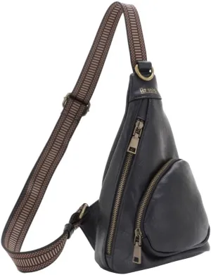 Liz Soto Lori Sling Bag for Women - Chest Bag for Women, Vegan Leather Travel Sling Bag, Small Sling Backpack Purse