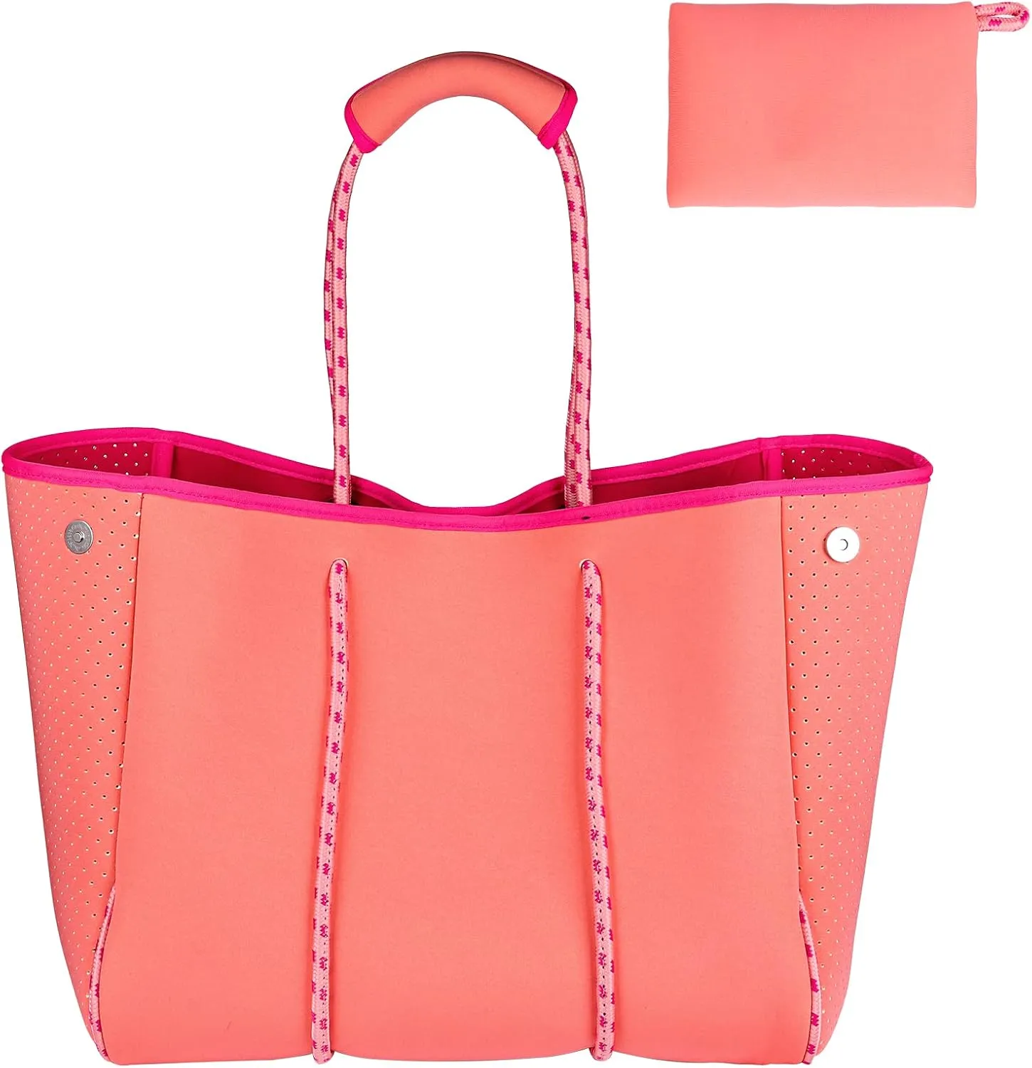 LMYYG Beach bag,Multipurpose Neoprene Bag,Large Tote Bag,Waterproof Shoulder Beach Bag for Travel Beach Gym Swimming