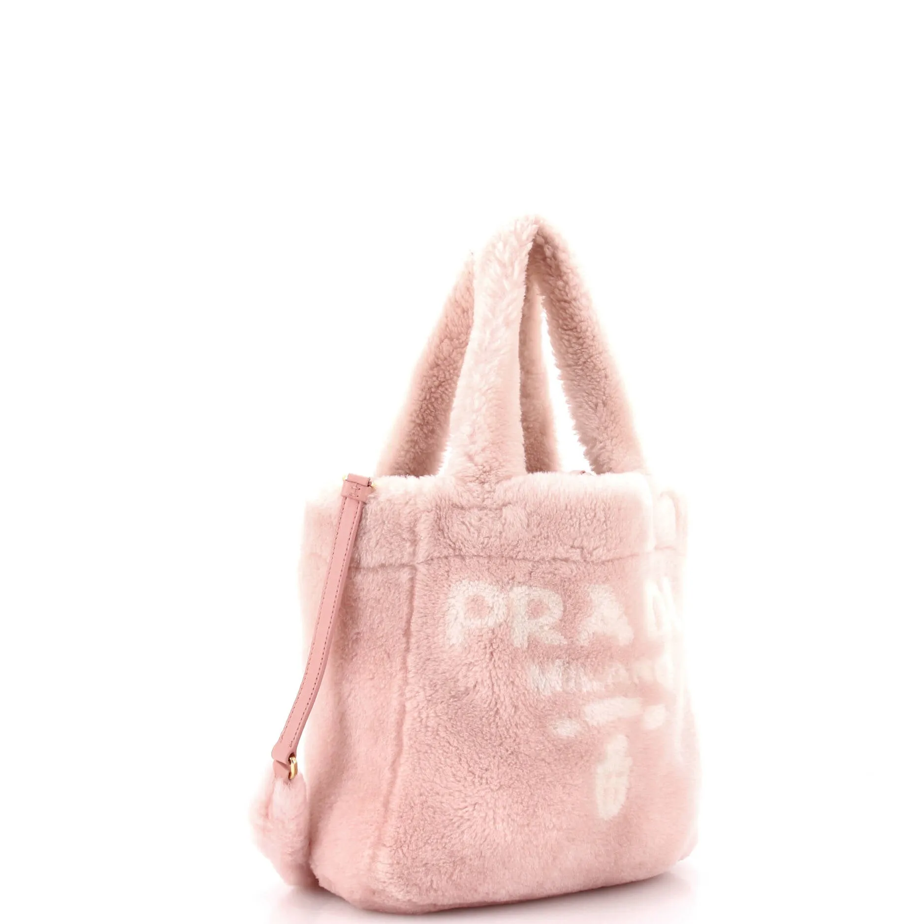 Logo Tote Shearling Small