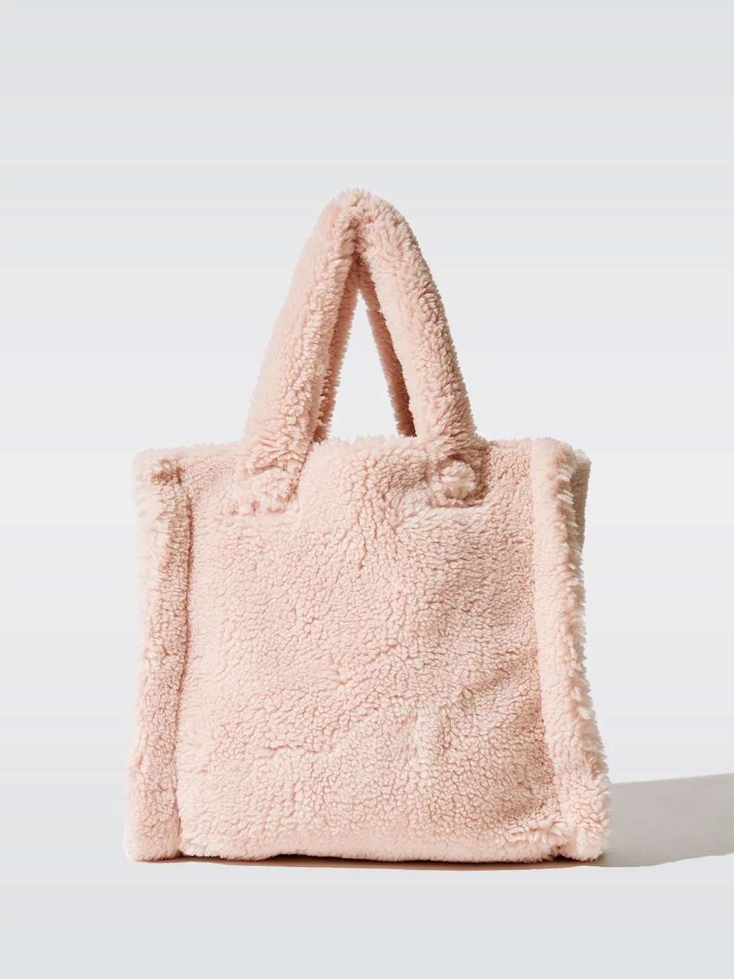 Lolita Faux Fur Teddy Bag - Pale Blush