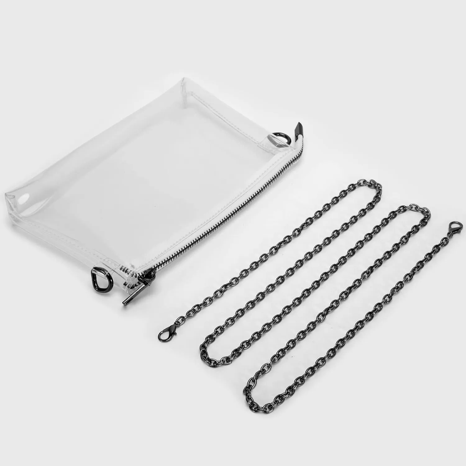 Lorbro Clear Purse for Women Stadium Approved, Clear Crossbody Bag with Zipper Closure, Transparent Purse for Concert Sports
