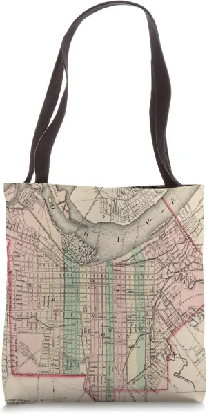 Louisville KY Vintage Map (1874) Tote Bag