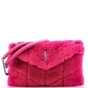 Loulou Puffer Shoulder Bag Quilted Shearling Medium