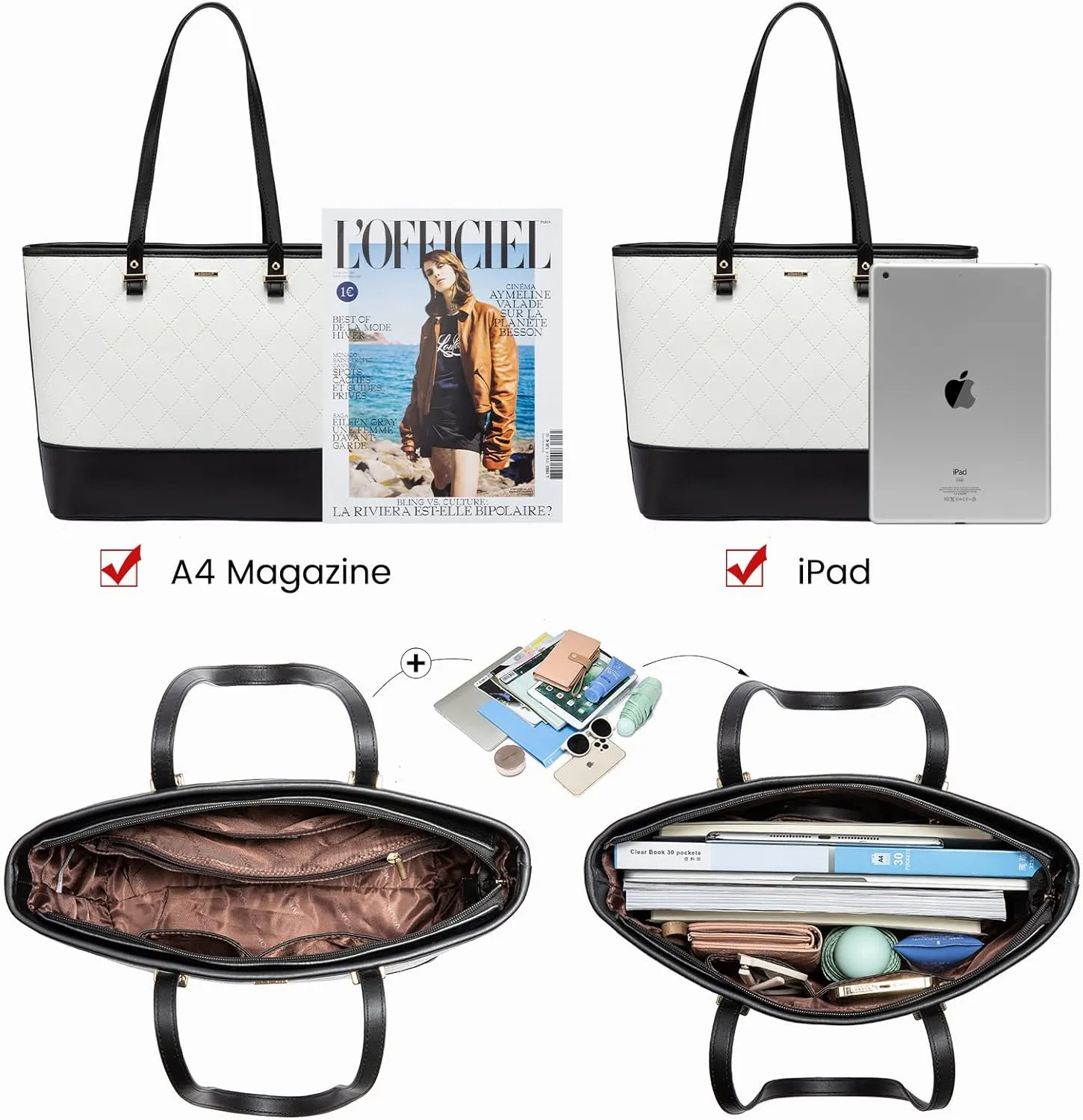 LOVEVOOK Handbags for Women Shoulder Bags Tote Satchel Hobo 3pcs Purse Set