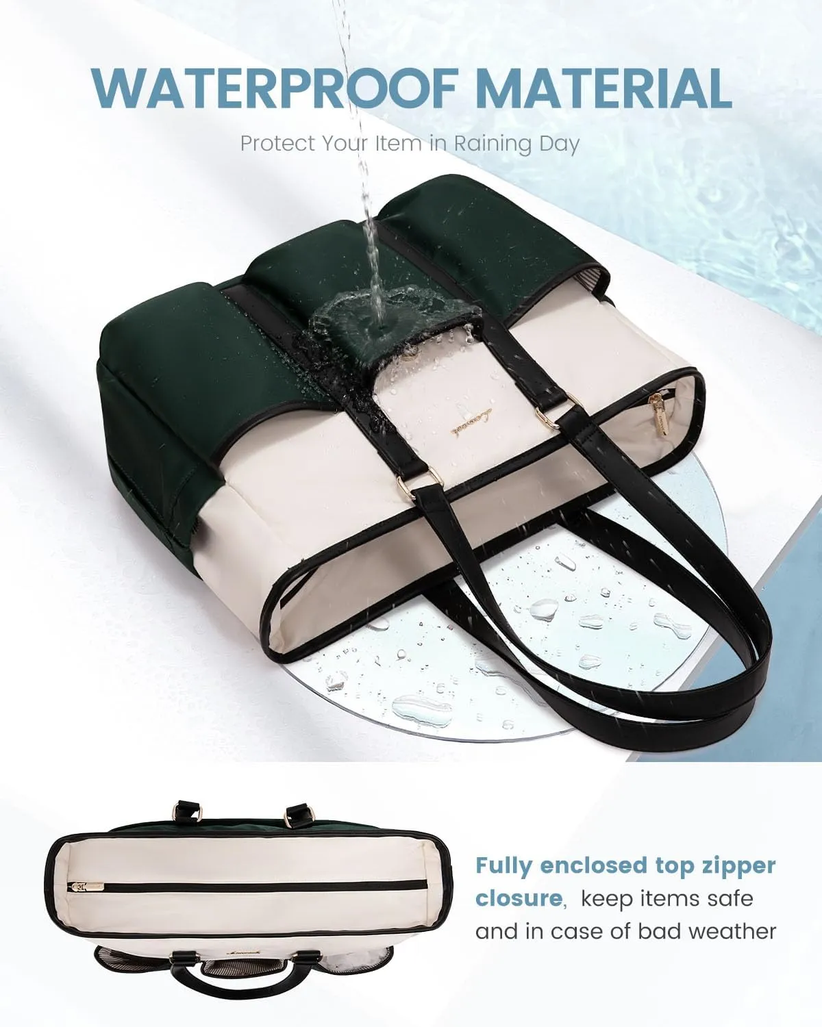 LOVEVOOK Teacher Nurse Tote Bag for Women Work With Large Cup Holder, 15.6 Inch Laptop Bag, Utility Everything Bag For Travel College Daily, Computer Purse Large Handbag With Multi Pockets