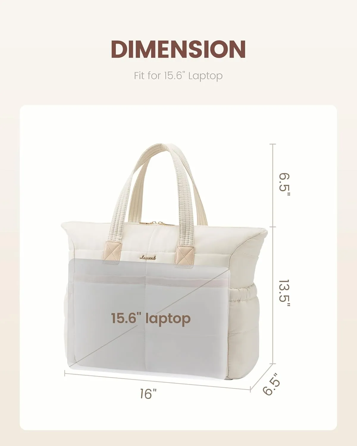 LOVEVOOK Tote Bag for Women,Light Puffer Tote Bag with Multi-pockets,Stylish Carry on Laptop Bags for Daily,Travel,Work,Gym