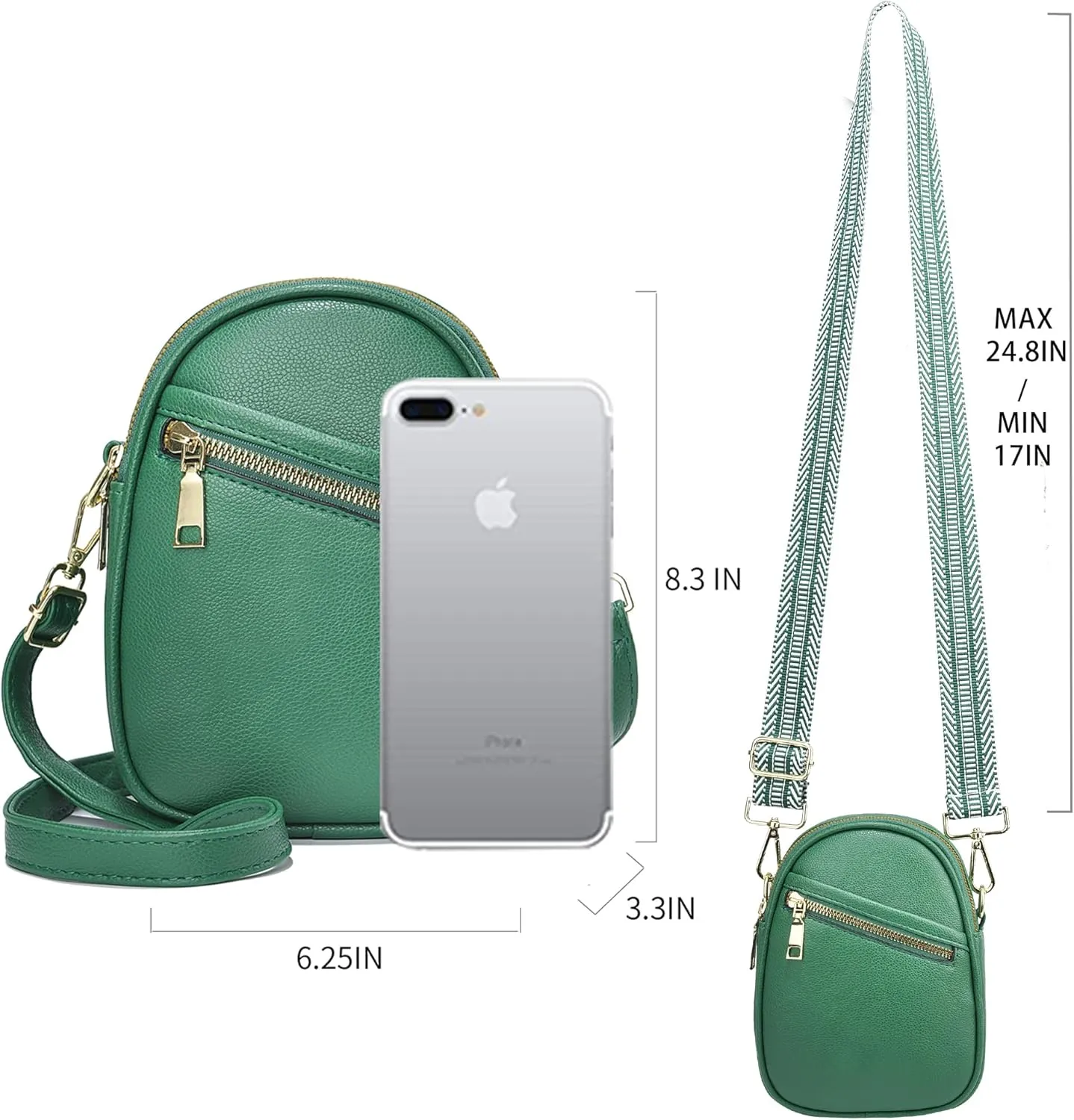 LoZoDo Small Crossbody Bags for Women Trendy Leather Purses and Handbags Designer Cell Phone Bag Wallet Purse with Wide Strap