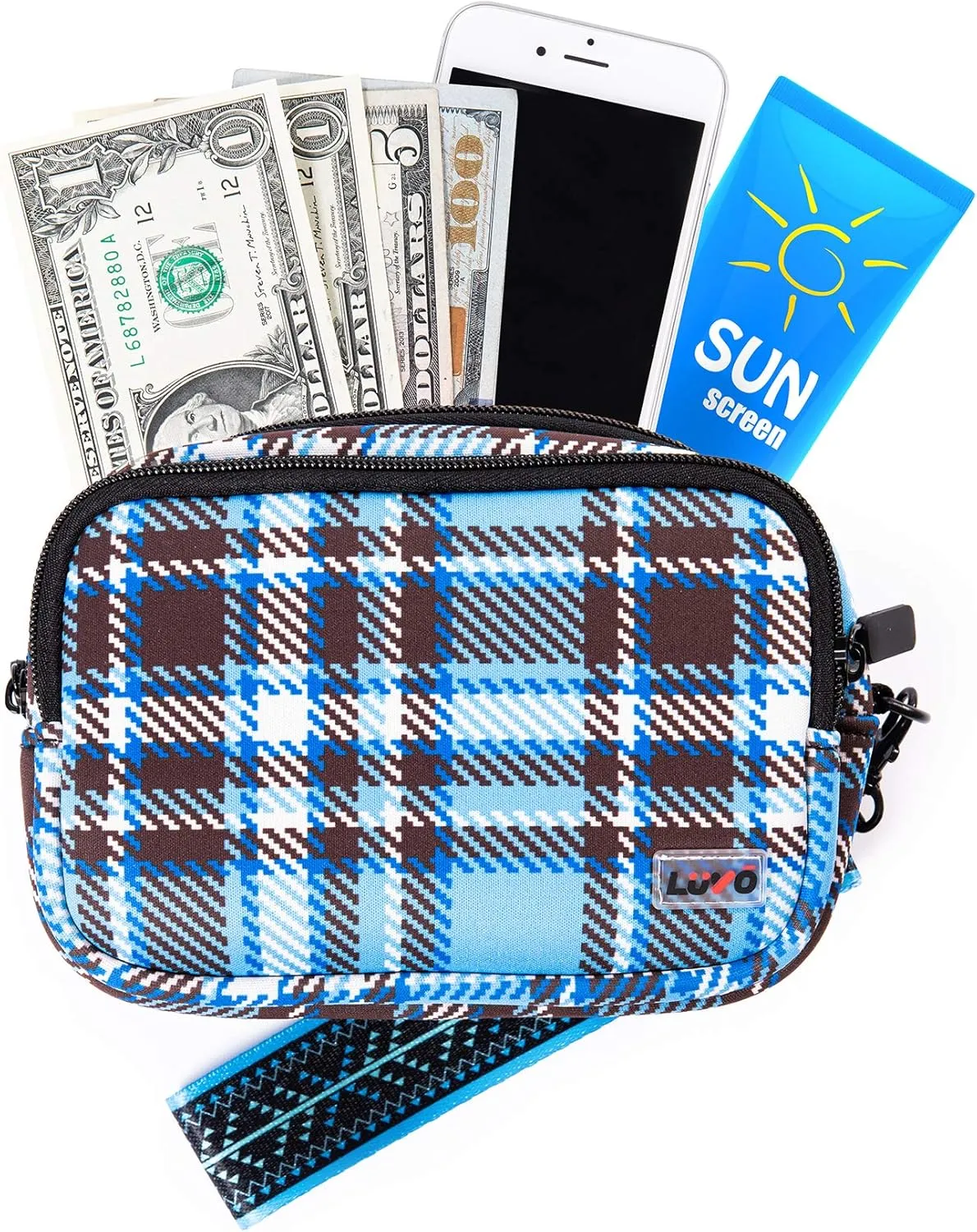 Luvo - Neoprene Mobile Wristlet Clutch Bags - Smartphone Holder Pouch