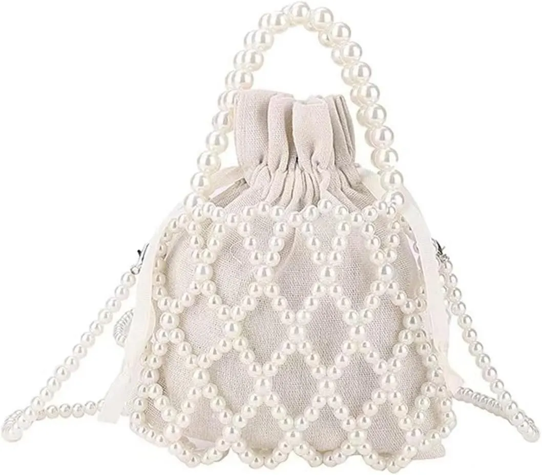 Luxury Pearl Bag Chain Bag Purse Bags, Artificial Pearl Clutch Crossbody Handmade Bags Evening Bags for Party Wedding Bridal Party Travel Prom 59