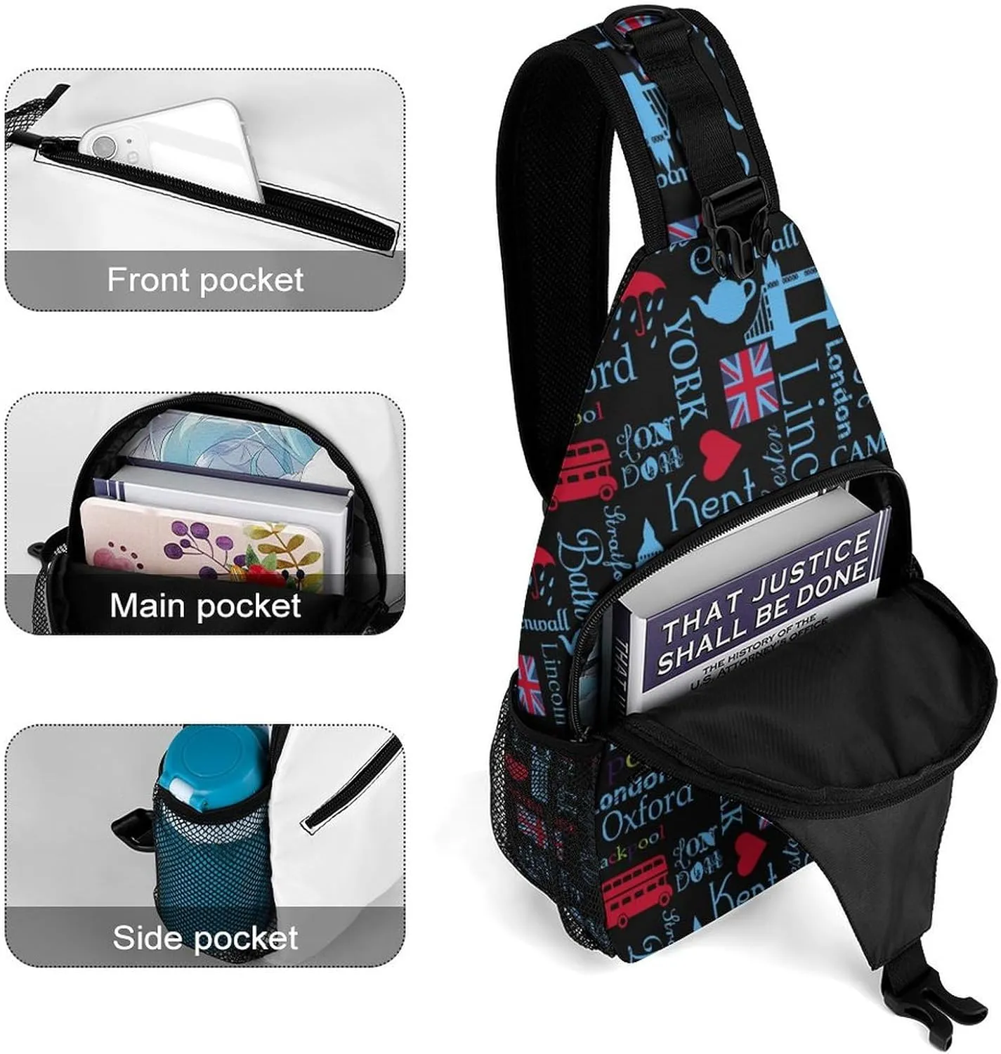 Magic Mushrooms Versatile And Convenient Multipurpose Crossbody Bag - Perfect for Travel And Hiking