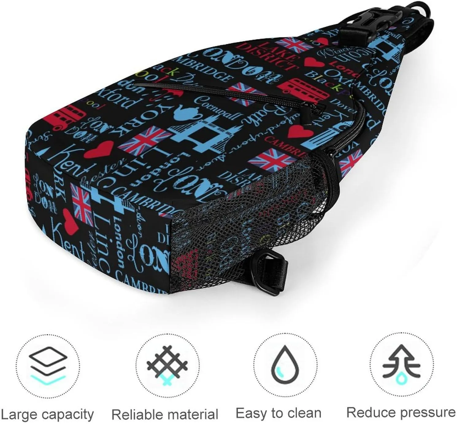 Magic Mushrooms Versatile And Convenient Multipurpose Crossbody Bag - Perfect for Travel And Hiking