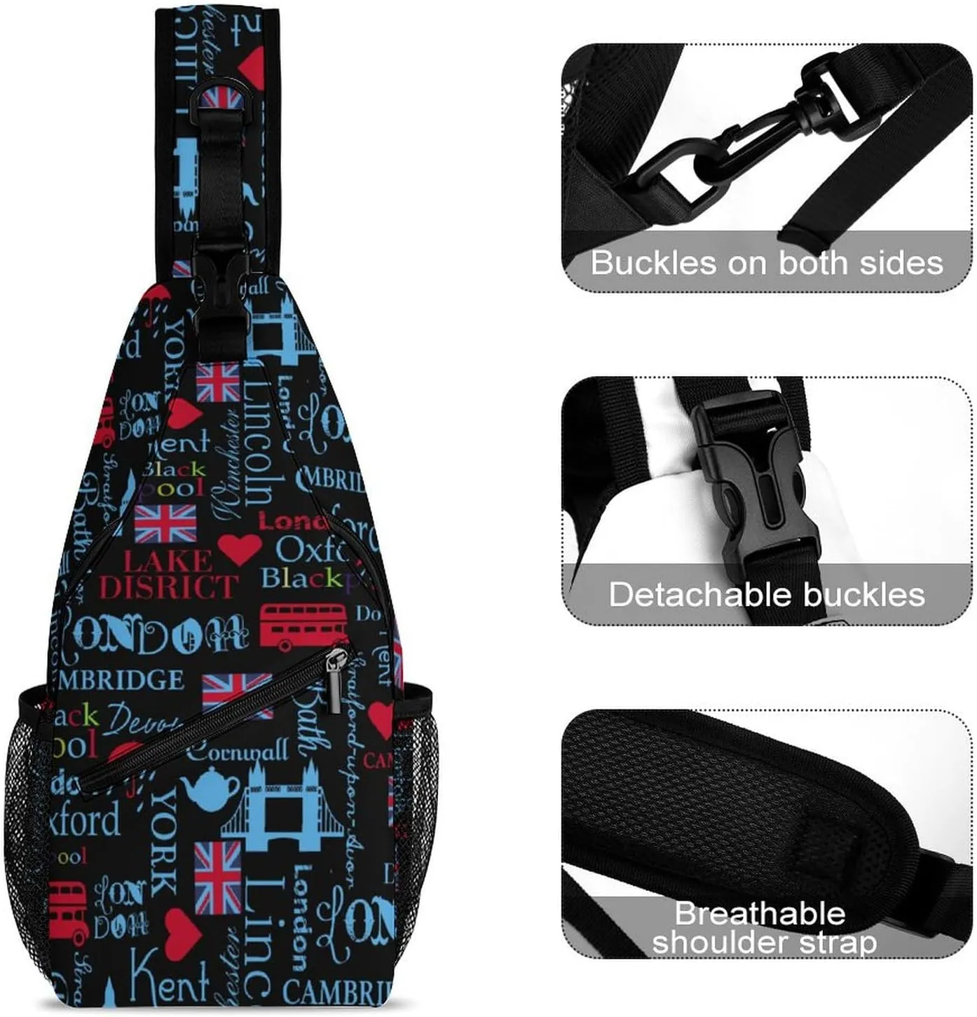 Magic Mushrooms Versatile And Convenient Multipurpose Crossbody Bag - Perfect for Travel And Hiking