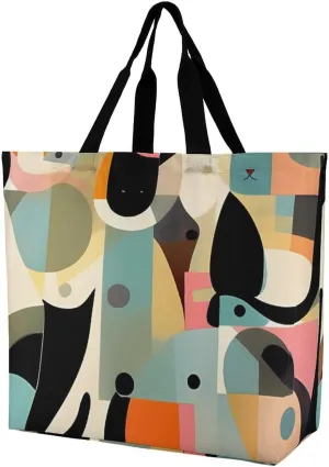 Makeup Theme Pattern Tote Bags, Reusable Grocery Bags, Large Shopping Bags, Beach Bag, Shoulder Bag for Women