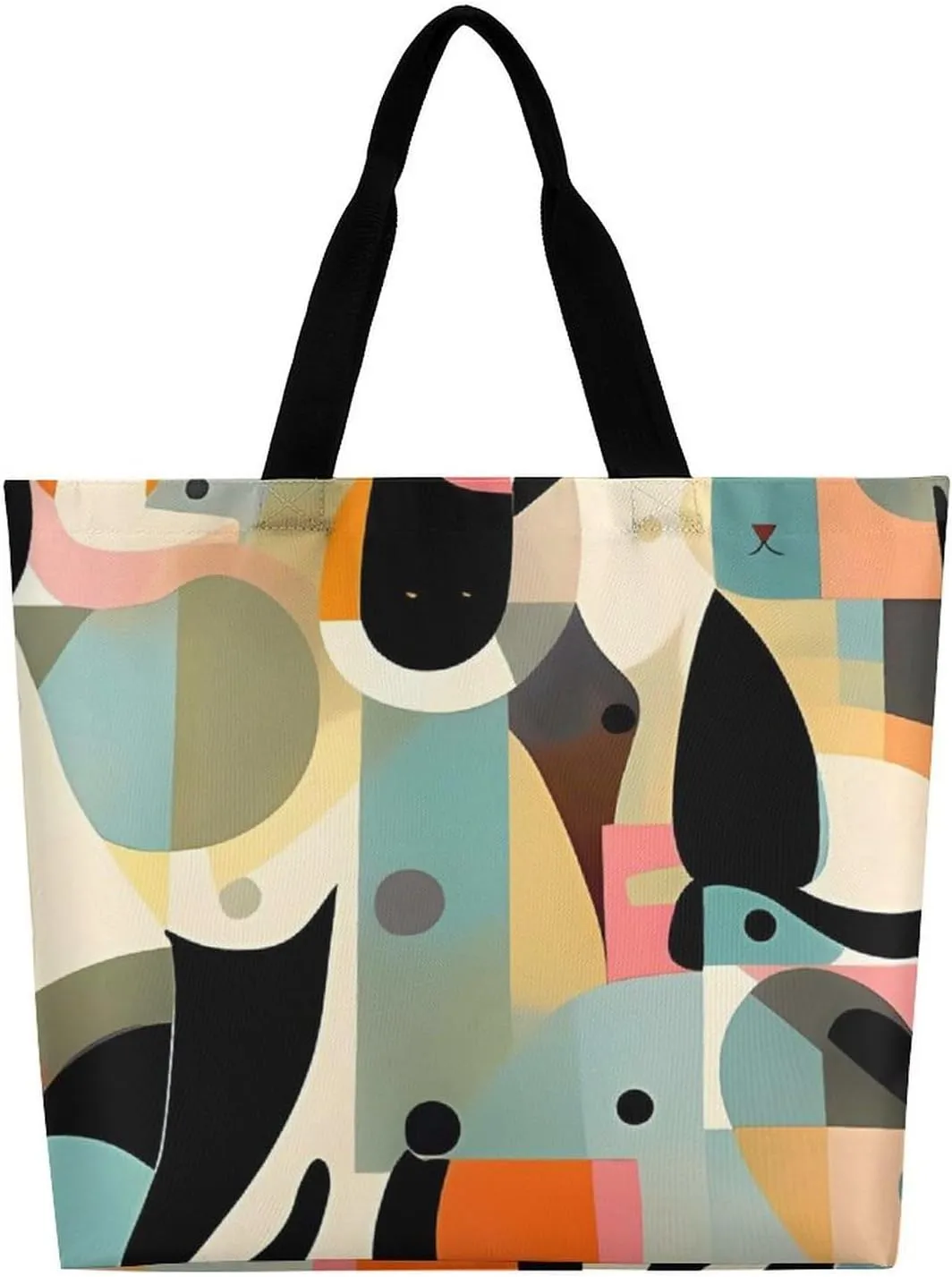 Makeup Theme Pattern Tote Bags, Reusable Grocery Bags, Large Shopping Bags, Beach Bag, Shoulder Bag for Women