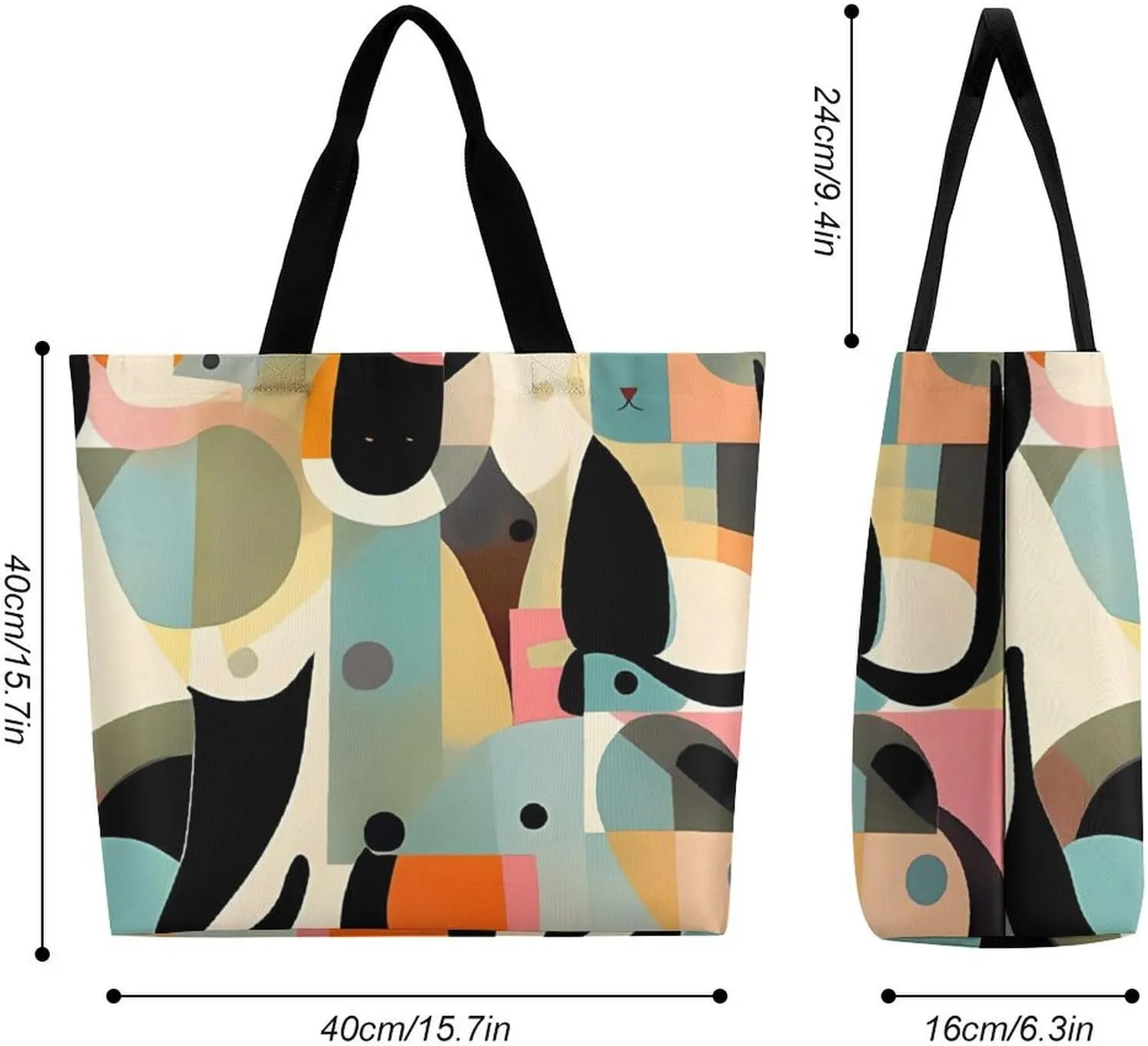 Makeup Theme Pattern Tote Bags, Reusable Grocery Bags, Large Shopping Bags, Beach Bag, Shoulder Bag for Women