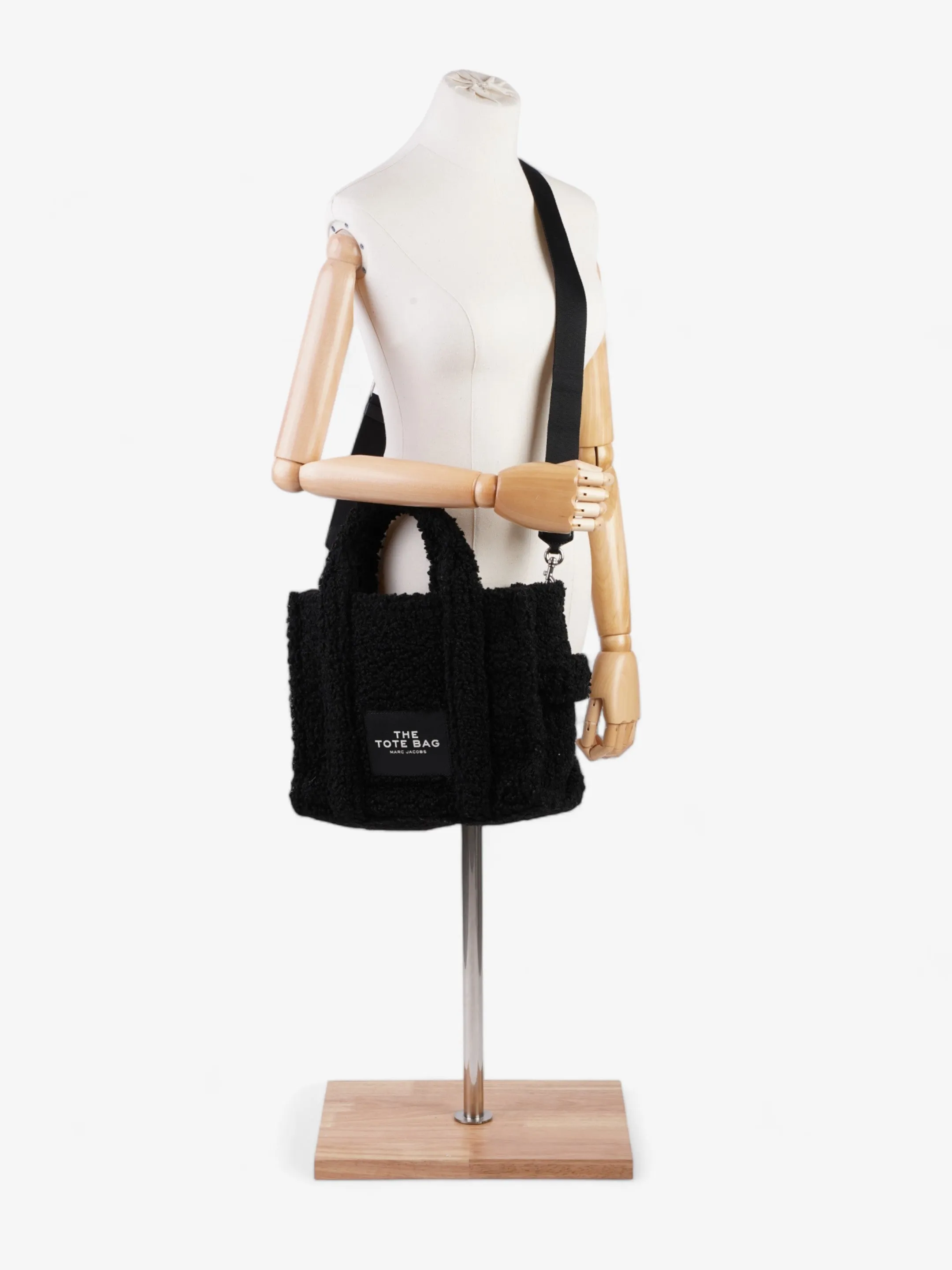 Marc Jacobs Teddy Tote Black Shearling Medium