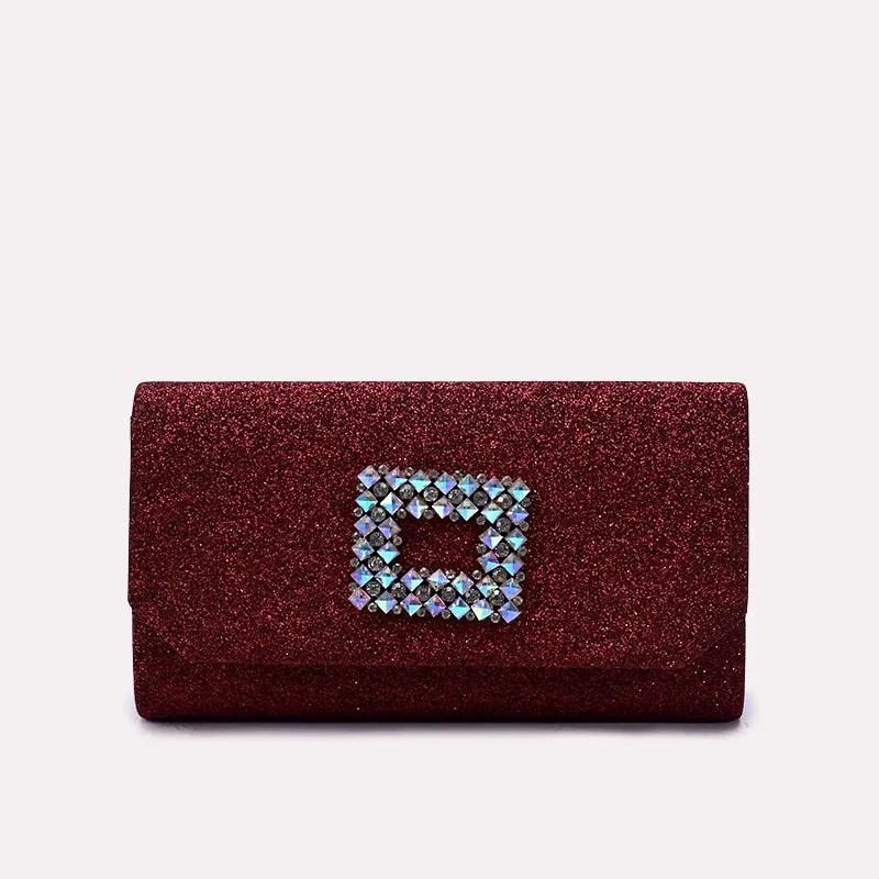 Maroon Casual Clutch 0315672