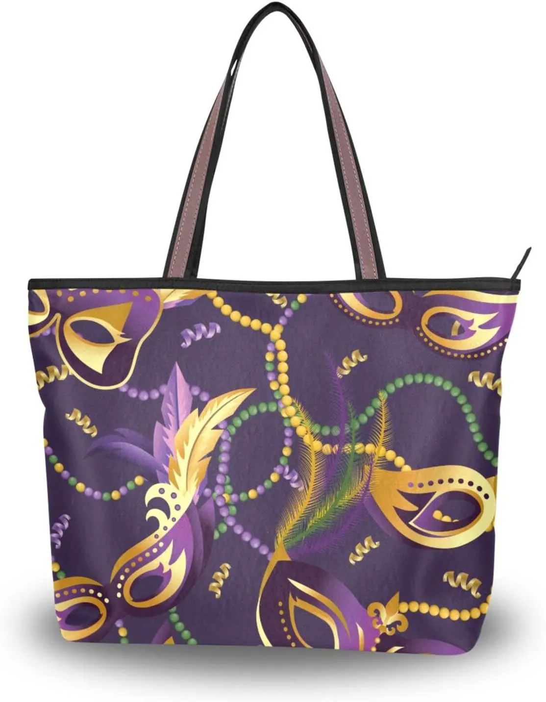 Masks Feathers Fashion Shoulder Bags Tote Bags Handbags For Women, L