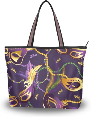 Masks Feathers Fashion Shoulder Bags Tote Bags Handbags For Women, L