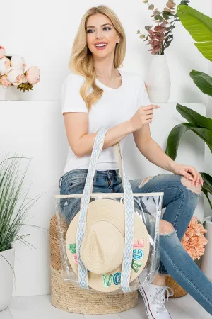 MB0192 FEDORA HAT CARRYING CLEAR TOTE BAG