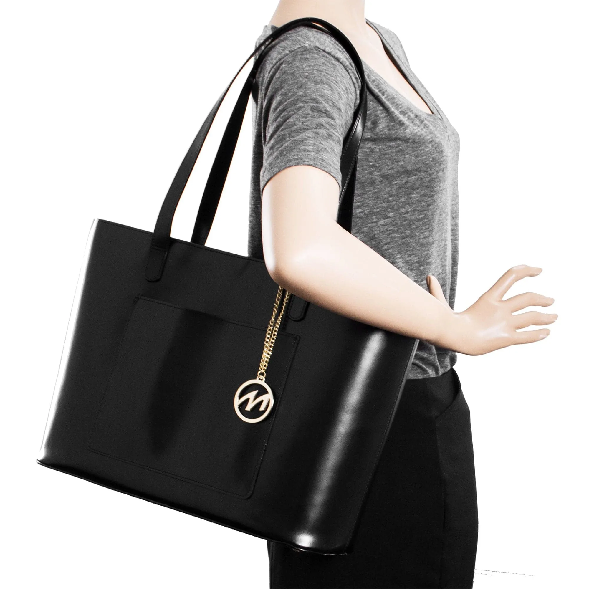 McKlein USA Alyson Leather Tote Bag with Tablet Pocket