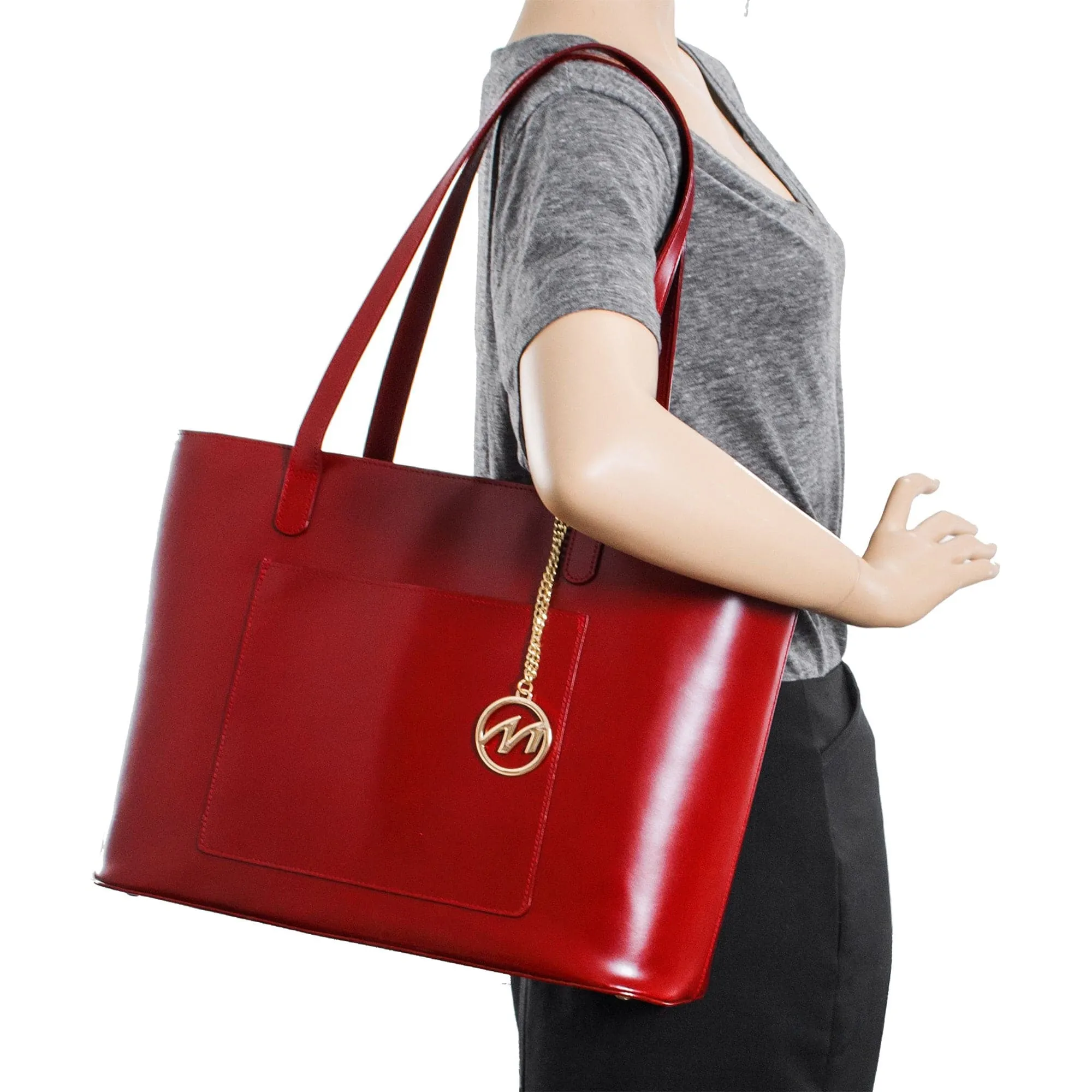 McKlein USA Alyson Leather Tote Bag with Tablet Pocket