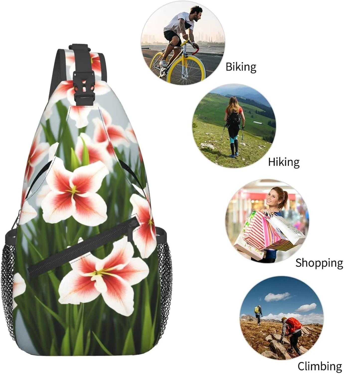 Mechanical Gold Disc Sling Bag For Women Mencross Sling Bag Fashion Crossbody Shoulder Bag Chest Bag For Hiking Travel