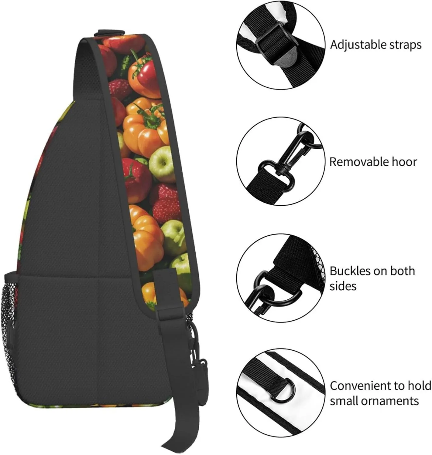 Mechanical Gold Disc Sling Bag For Women Mencross Sling Bag Fashion Crossbody Shoulder Bag Chest Bag For Hiking Travel