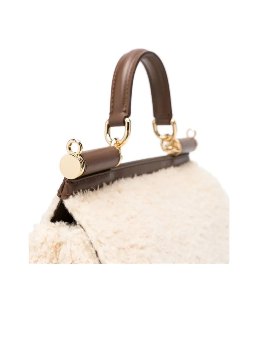 Medium Sicily Shearling Tote Bag