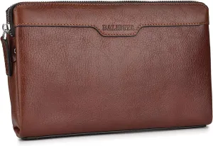 Men Clutch Bags Genuine Leather Purse Wallet Large Capacity Business Card Organizer Purse…