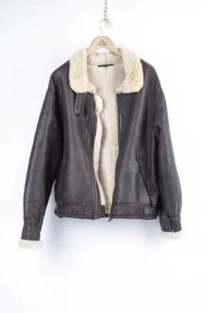 Men's Type B Aviator shearling Jacket, Size XXL