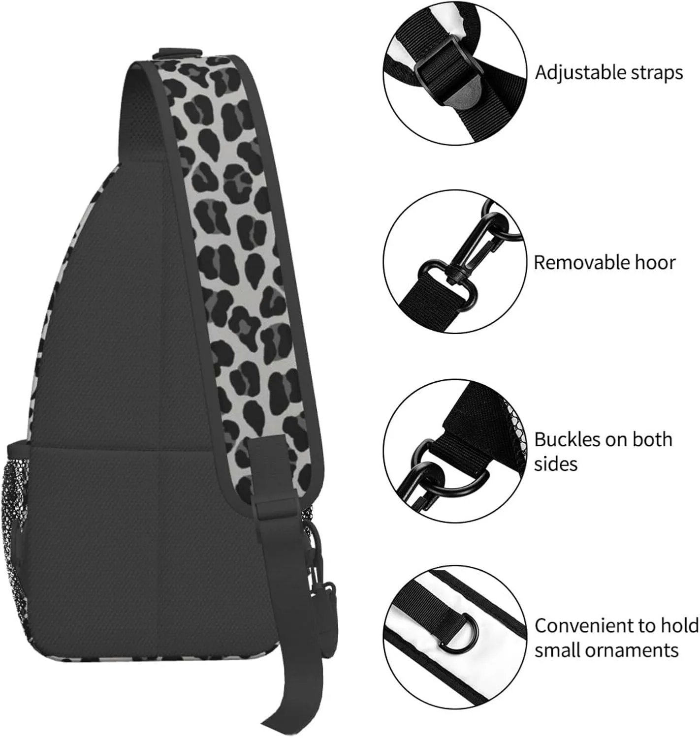 Mexican Colorful Pigeons Pheasant Sling Bag Adjustable Crossbody Bag Casual Chest Bags Travel Shoulder Backpack