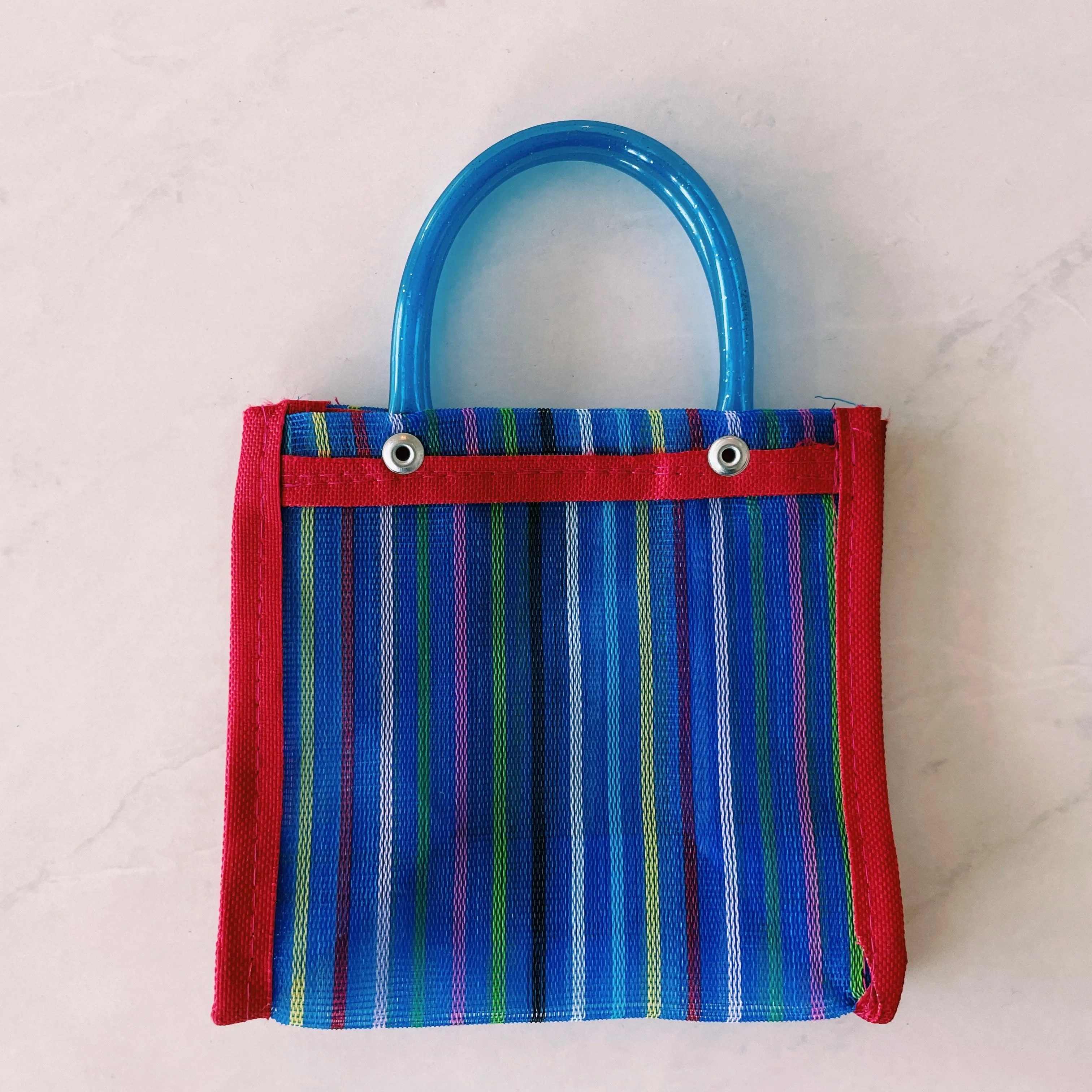 Mexican Frida & Catrina Plastic Tote Purse 6 x 5 in