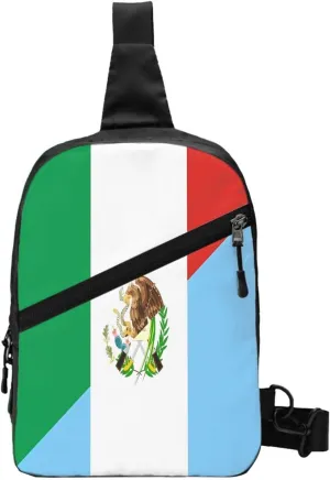 Mexico Guatemala Guatemalan Flag Crossbody Bag Portable Sling Bags Foldable Chest Daypack Reusable Sports Shoulder Backpack Diagonally Casual Rucksack Travel Bag