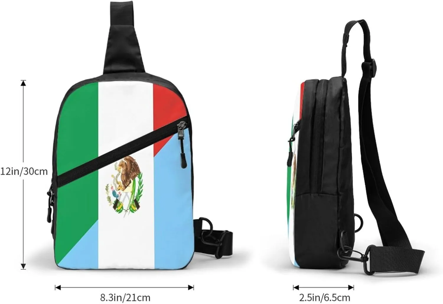 Mexico Guatemala Guatemalan Flag Crossbody Bag Portable Sling Bags Foldable Chest Daypack Reusable Sports Shoulder Backpack Diagonally Casual Rucksack Travel Bag