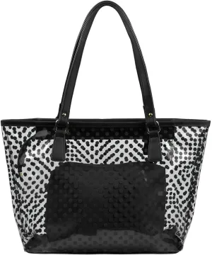 MICOM Cute Neno Candy Color Polka Dot Clear Bags Beach Tote Shoulder Handbag