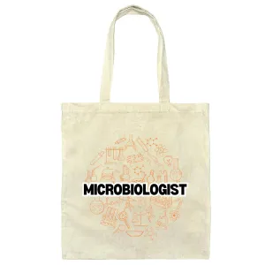 Microbiologist Gift Designs Scientist Grad Teacher Natural White Multicolor Canvas Tote Bag