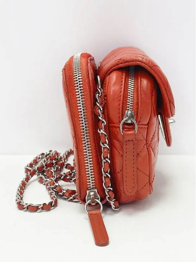 Mini Bag Chanel Lambskin Matrasse Seamless Cross Global delivery 15th Chain 4VCHB34243 Red