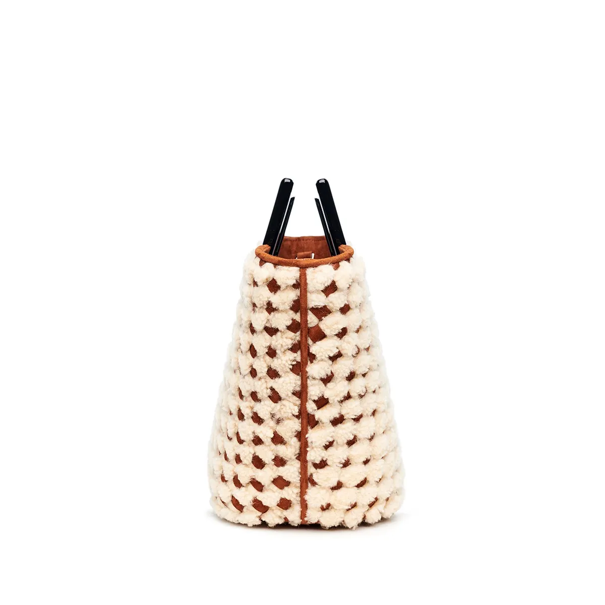 MINI RIVIERA IN IVORY WOVEN SHEARLING