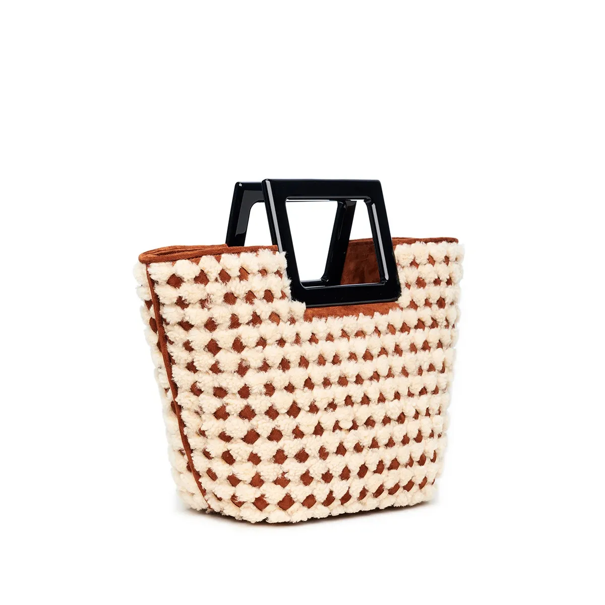 MINI RIVIERA IN IVORY WOVEN SHEARLING