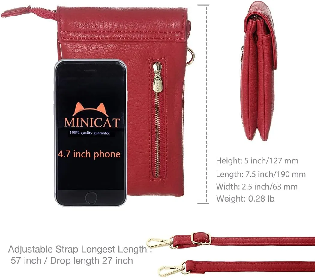 MINICAT Roomy Pockets Small Crossbody Bags Cell Phone Wallet Purses for Women