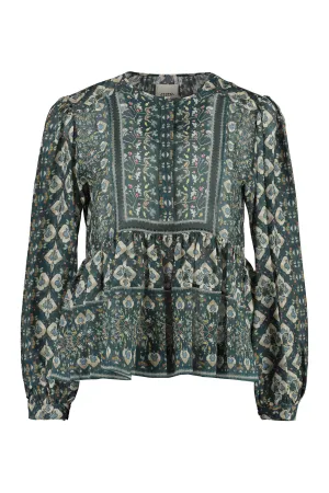 Moeni printed silk blouse