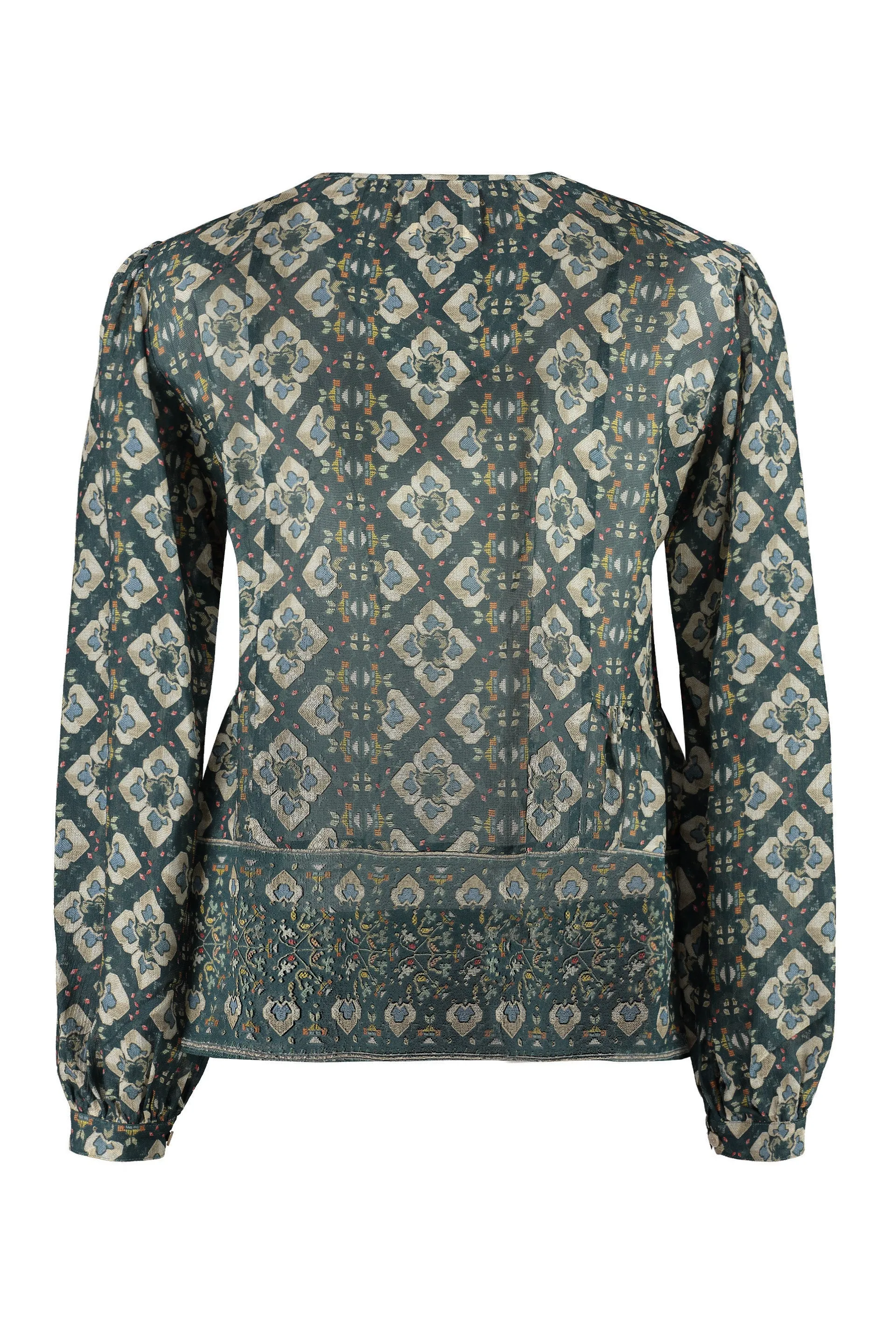 Moeni printed silk blouse