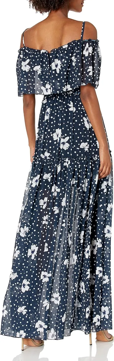 MONIQUE LHUILLIER Women's Printed Maxi Gown