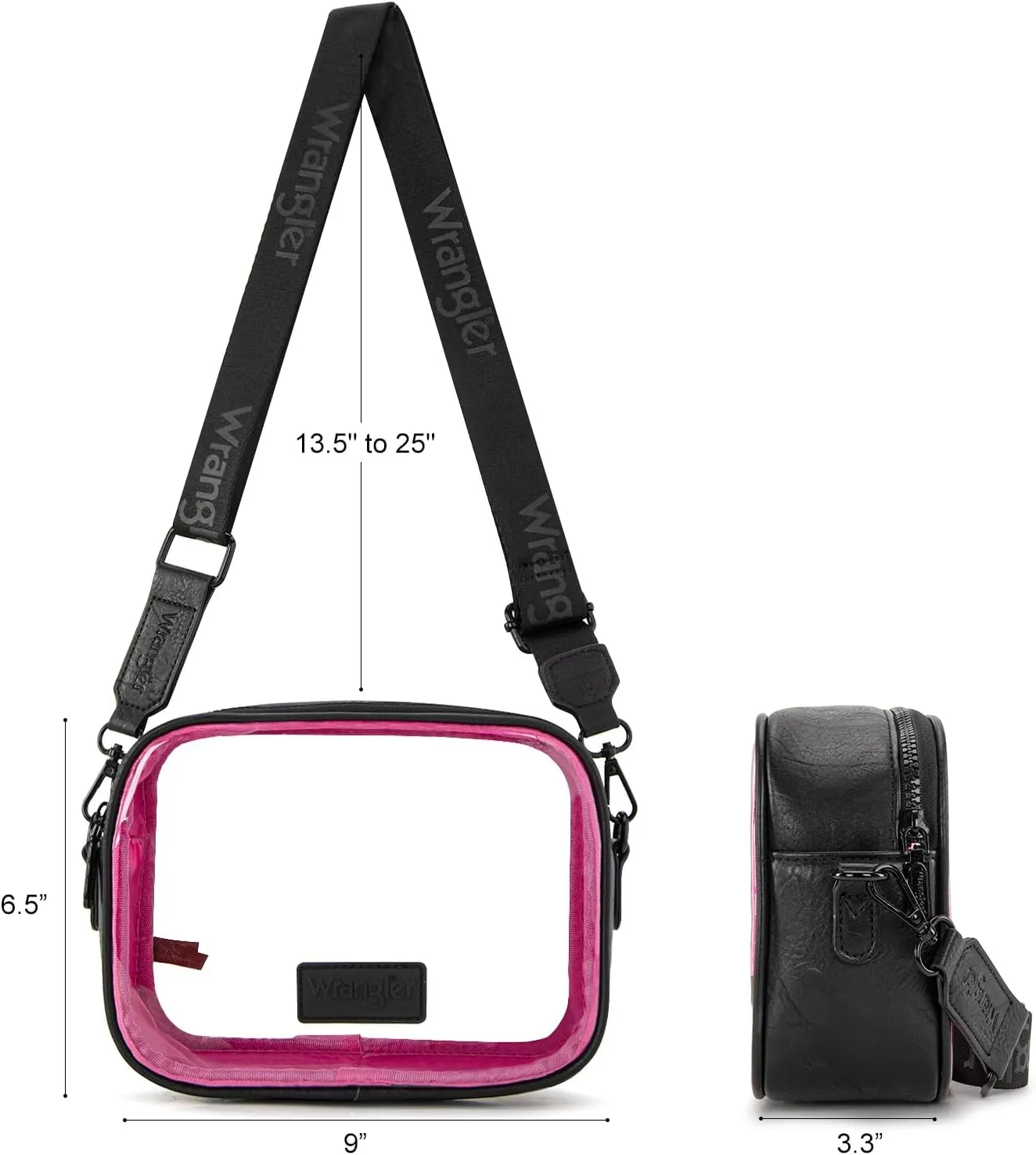 Montana West X Wrangler Clear Bag for Stadium Events Unix Crossbody Purse for Concerts, Sports
