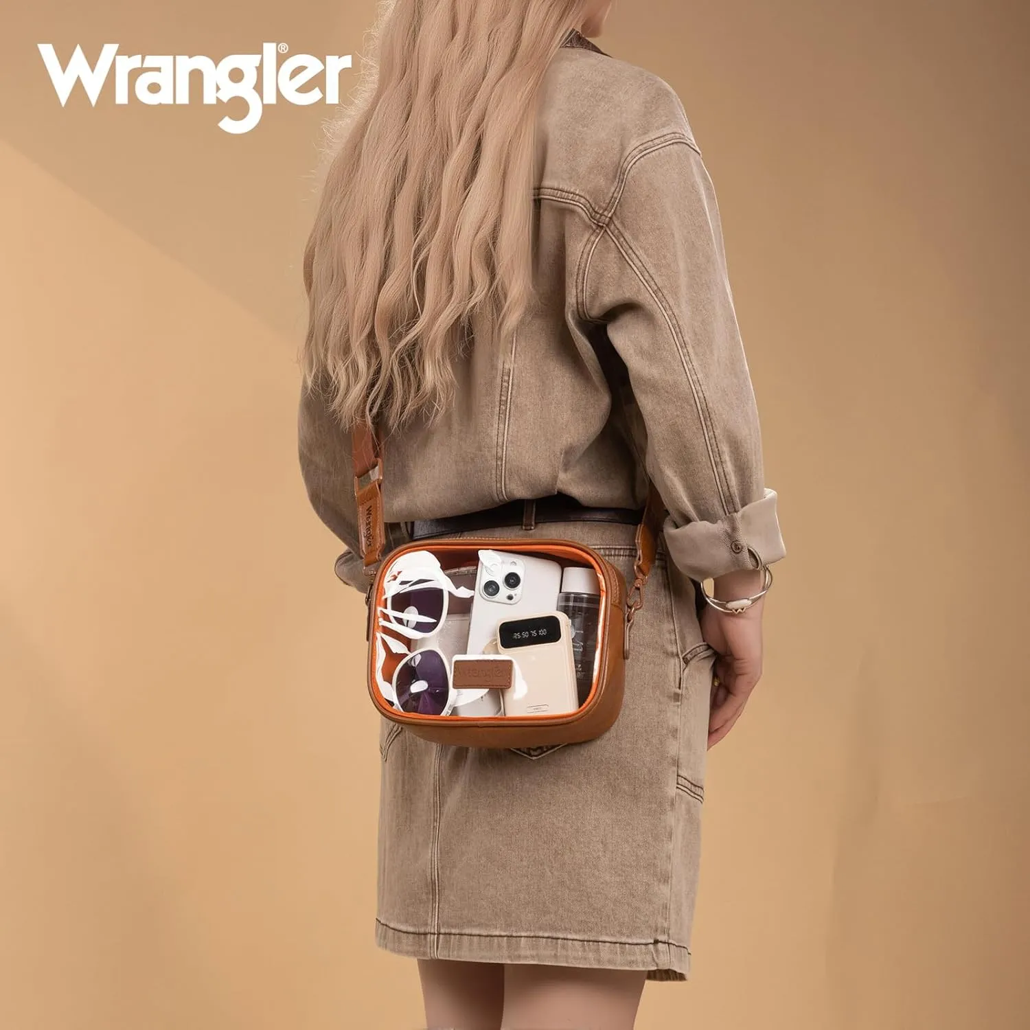 Montana West X Wrangler Clear Bag for Stadium Events Unix Crossbody Purse for Concerts, Sports