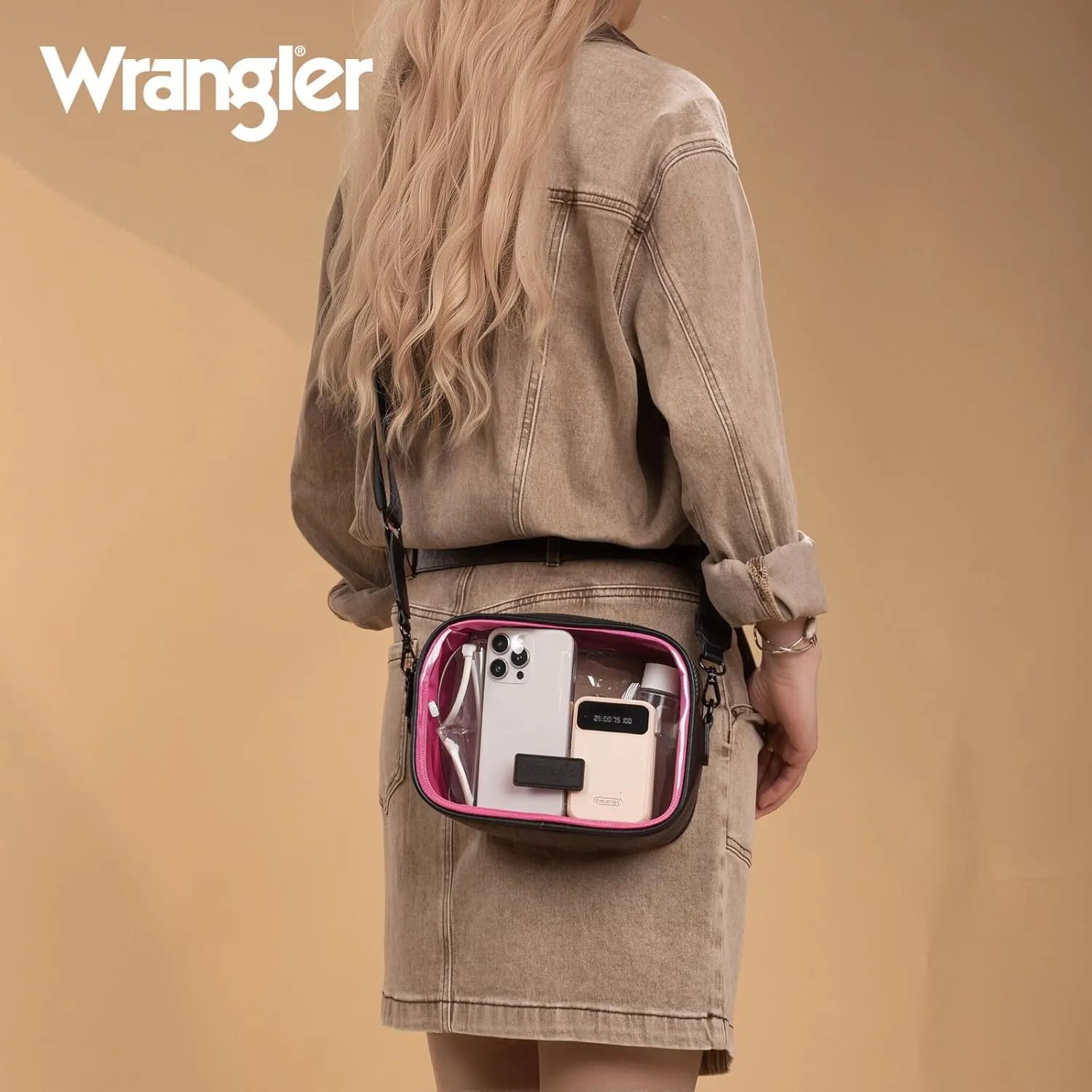 Montana West X Wrangler Clear Bag for Stadium Events Unix Crossbody Purse for Concerts, Sports