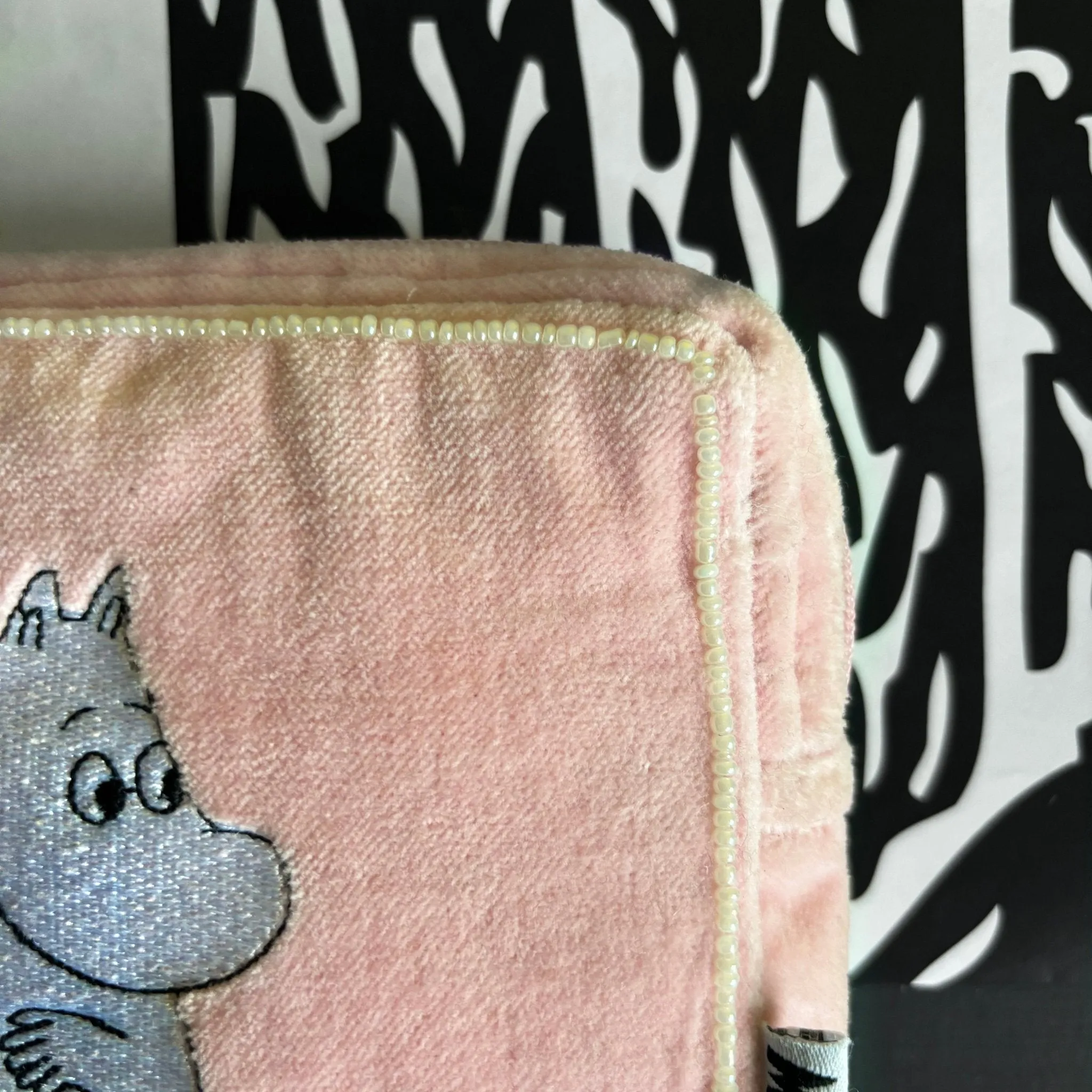 Moomin Velvet 'Love' Makeup Bag