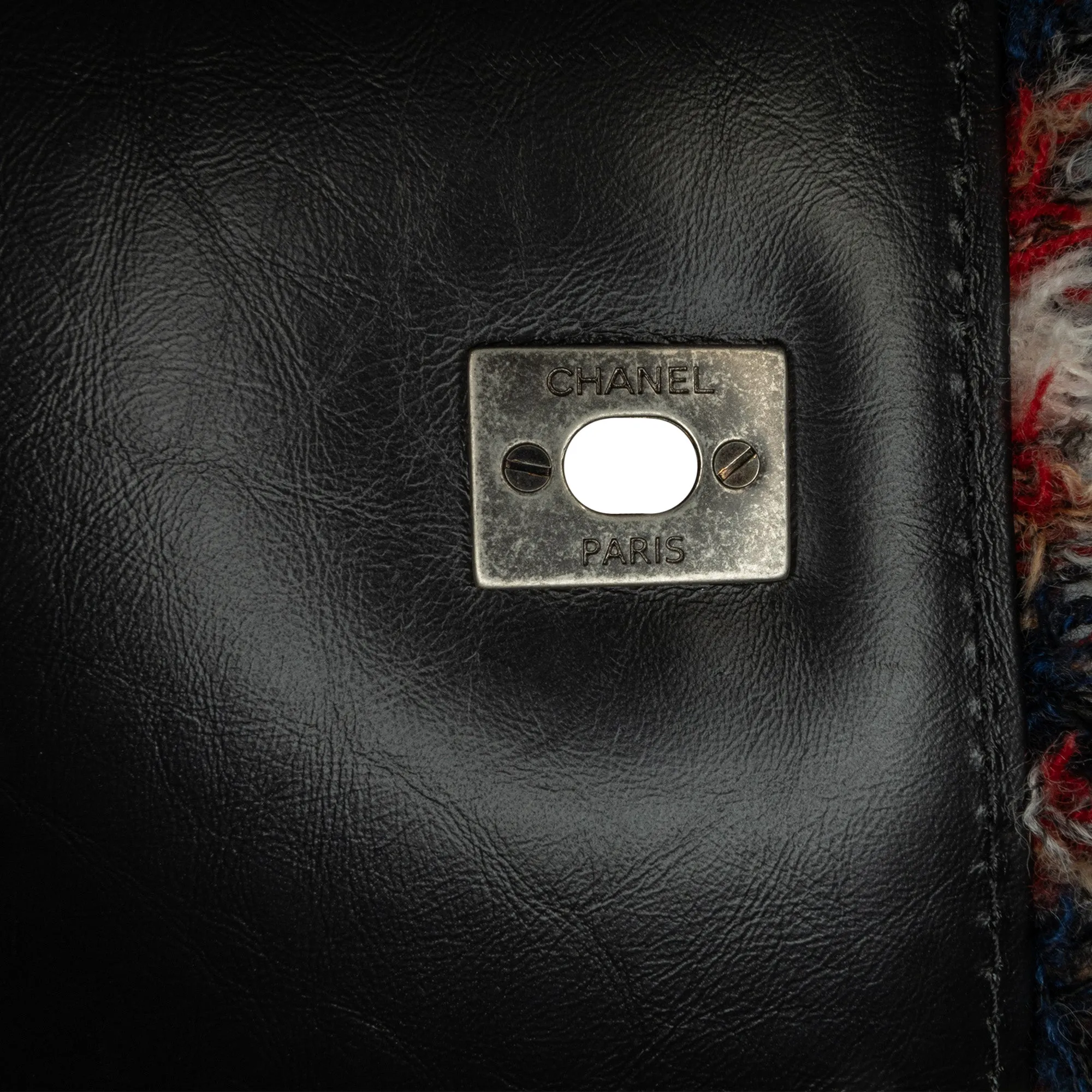 Multi Chanel CC Tweed and Shearling Single Flap Crossbody Bag