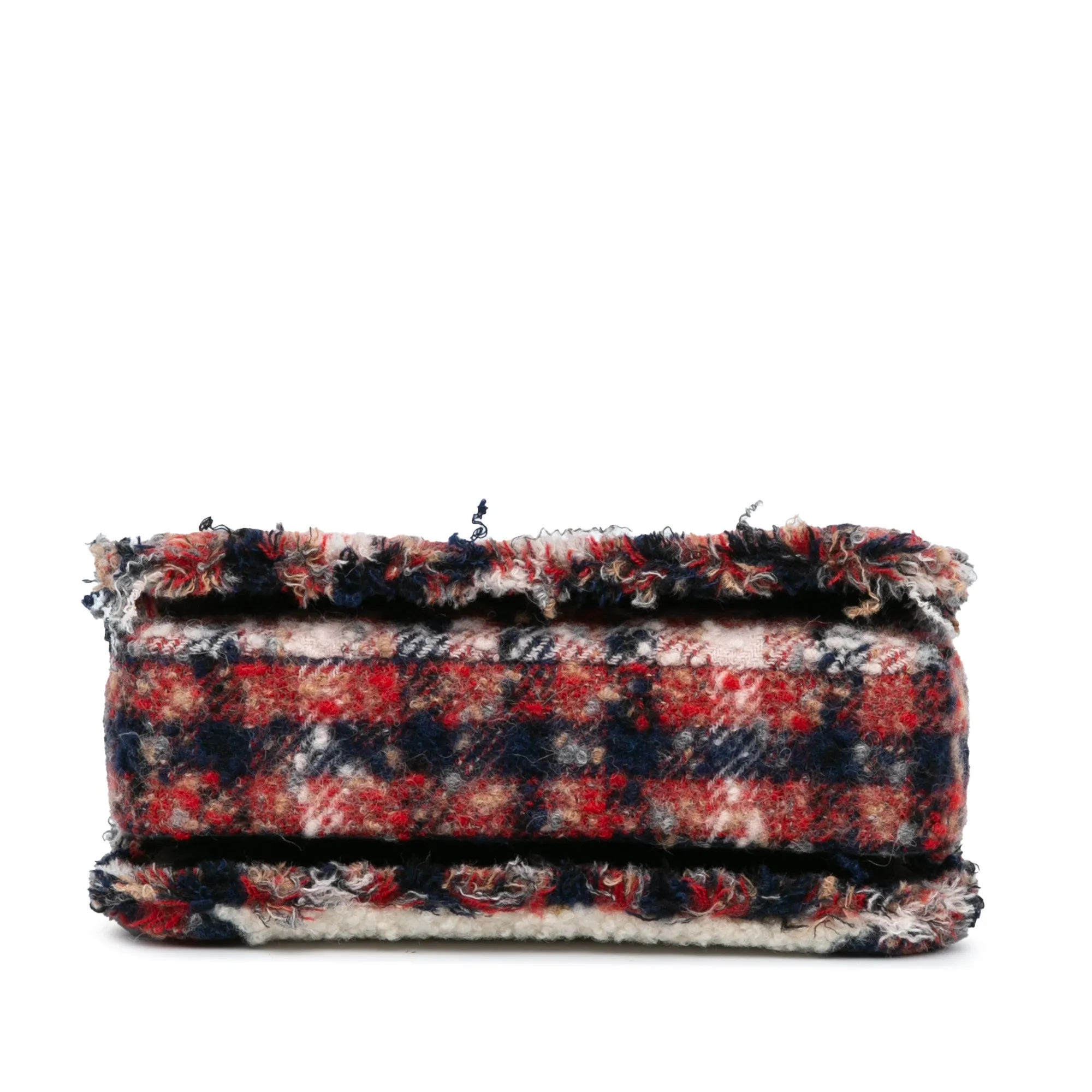 Multi Chanel CC Tweed and Shearling Single Flap Crossbody Bag